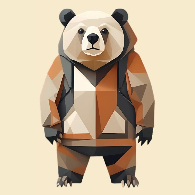 Polypanda Panda Low-Poly