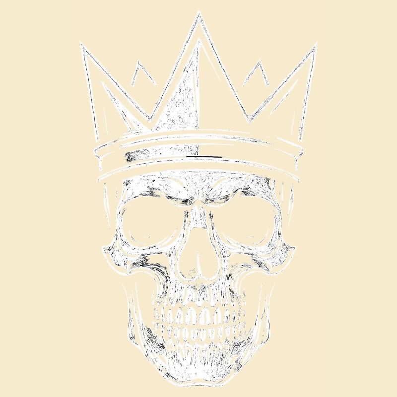 Totenkopf mit Krone – Gothic Vibes