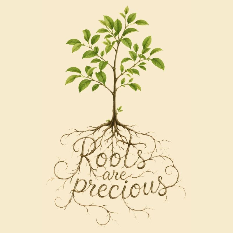 Roots Are Precious Tree Design