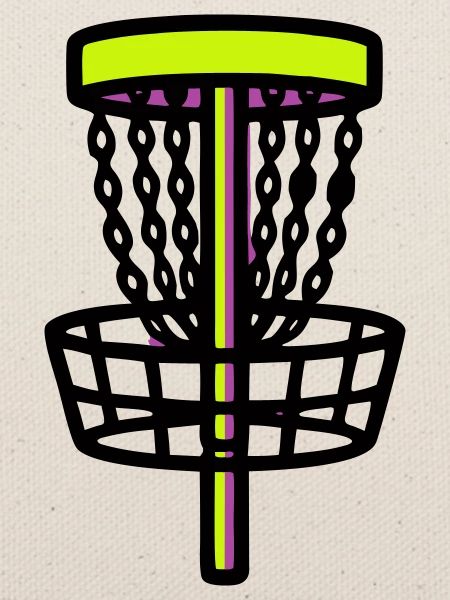 Discgolf Korb Ziel Logo