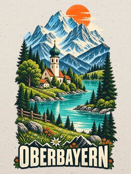Oberbayern Alpenidylle mit Bergsee