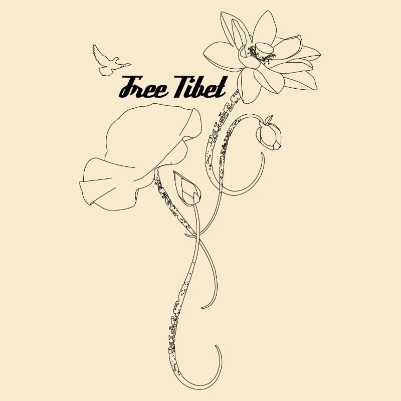 Free Tibet Lotus