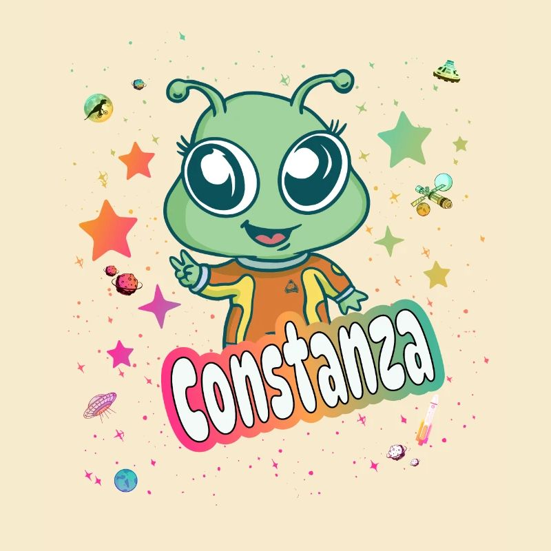 CONSTANZA - Schöner Mädchen Name mit süßem Alien