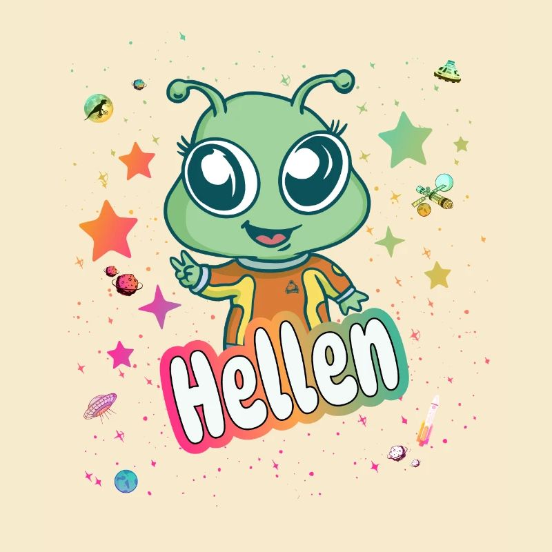 HELLEN - Schöner Mädchen Name mit süßem Alien
