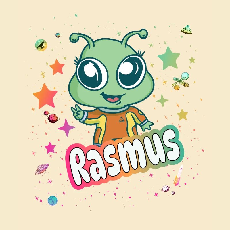 RASMUS - Beau nom de garçon avec un extraterrestre mignon