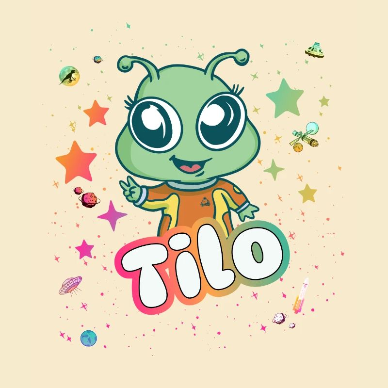 TILO - Beau nom de garçon avec un extraterrestre mignon