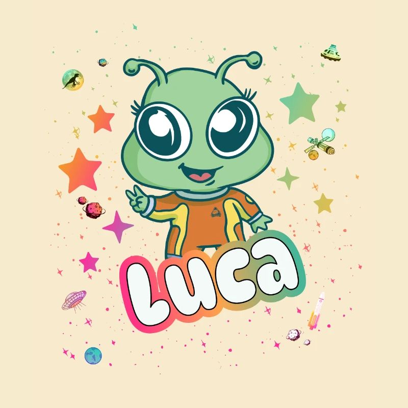 LUCA - Schöner Junge Name mit süßem Alien