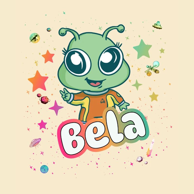 BELA - Schöner Junge Name mit süßem Alien
