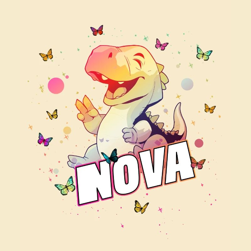 NOVA - Schöner MÄDCHEN Name mit süßem DINO