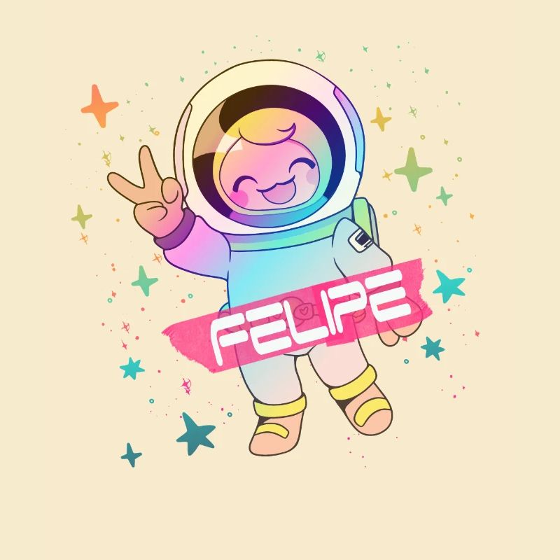 FELIPE - Beau nom de garçon avec astronaute mignon