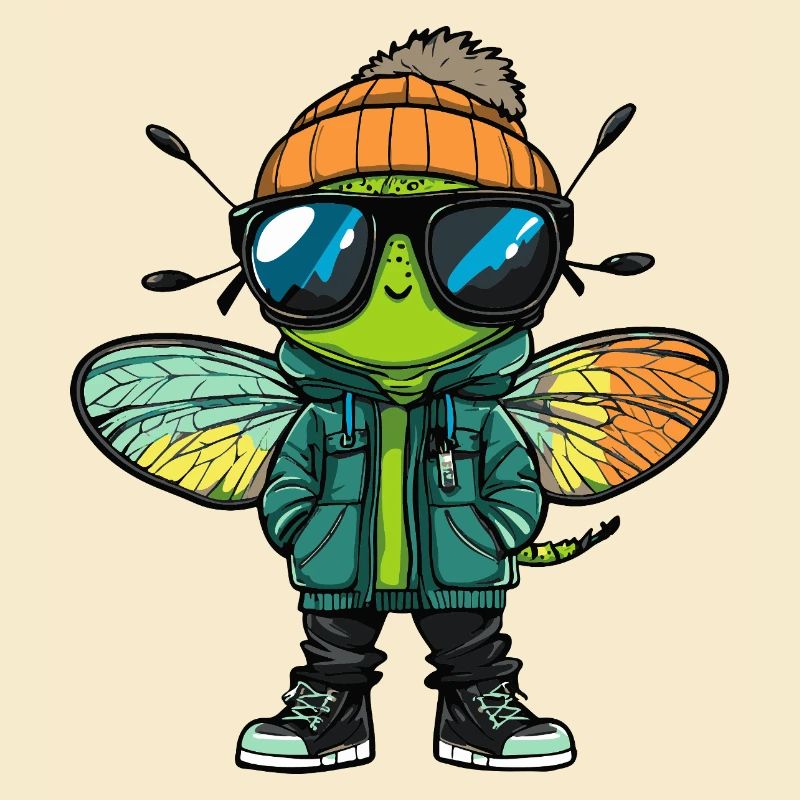 Libellule Bande dessinée cool