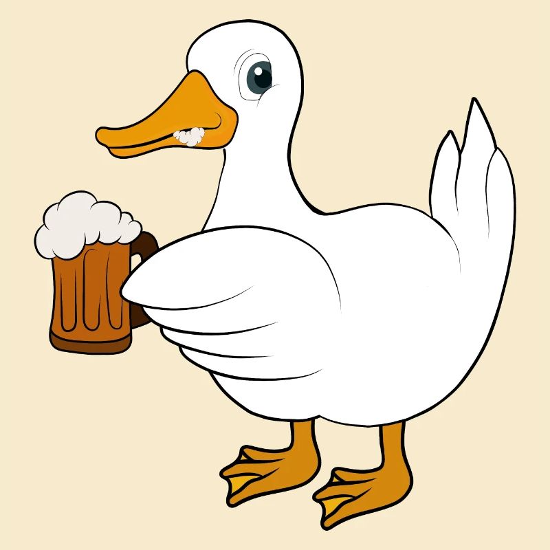 Ente mit Bier