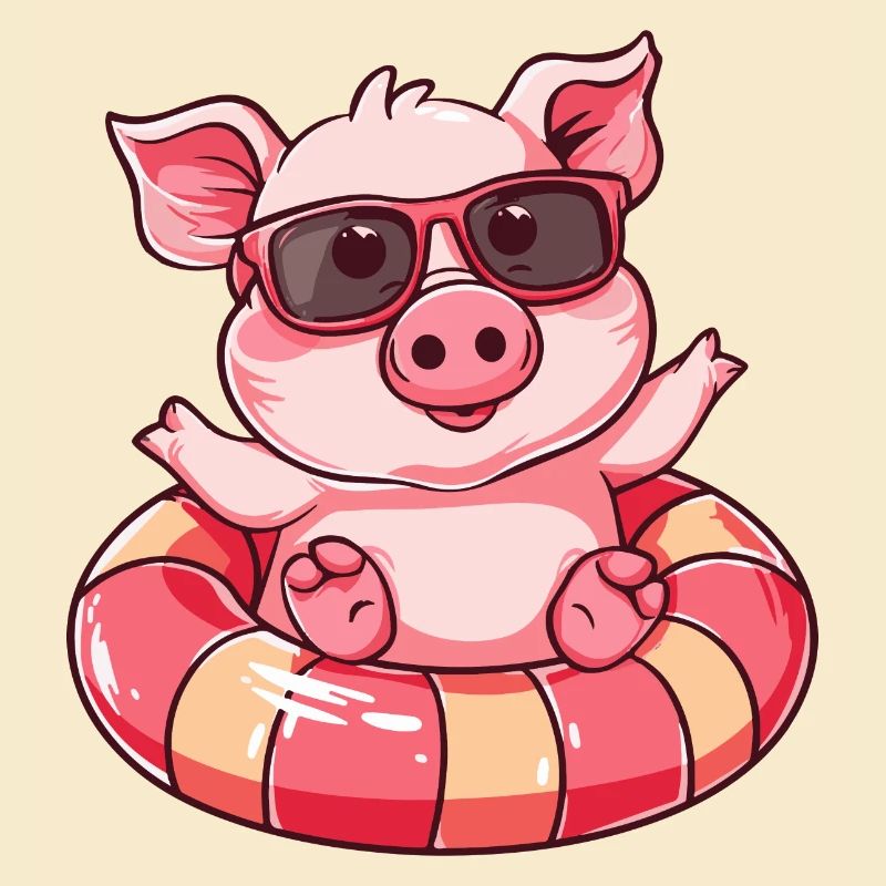 Schwein Sommer Comic