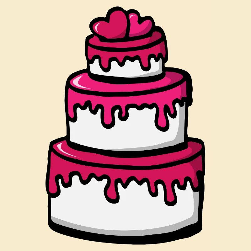 Hochzeitstorte Pink Geschenkidee - Herzen