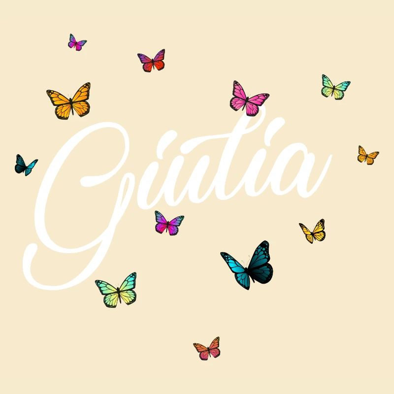 GIULIA - Nom de fille avec des papillons colorés