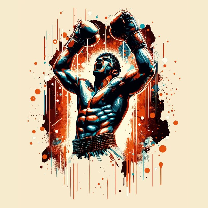 Boxer Victory Pose Victory Pose boxe cadeau