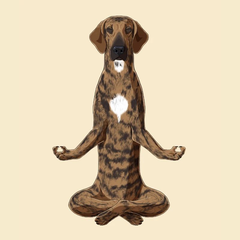 Meditierender Plott Hound Hund