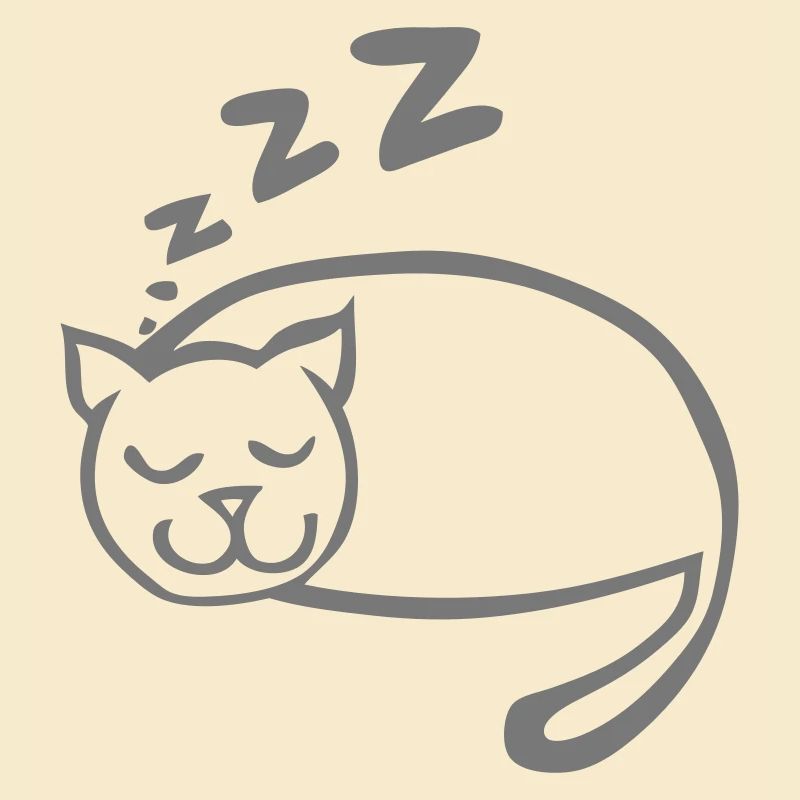 Cat sleeping drawing zzz