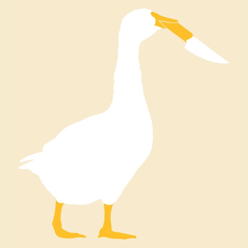 Gefährliche bewaffnete Gans