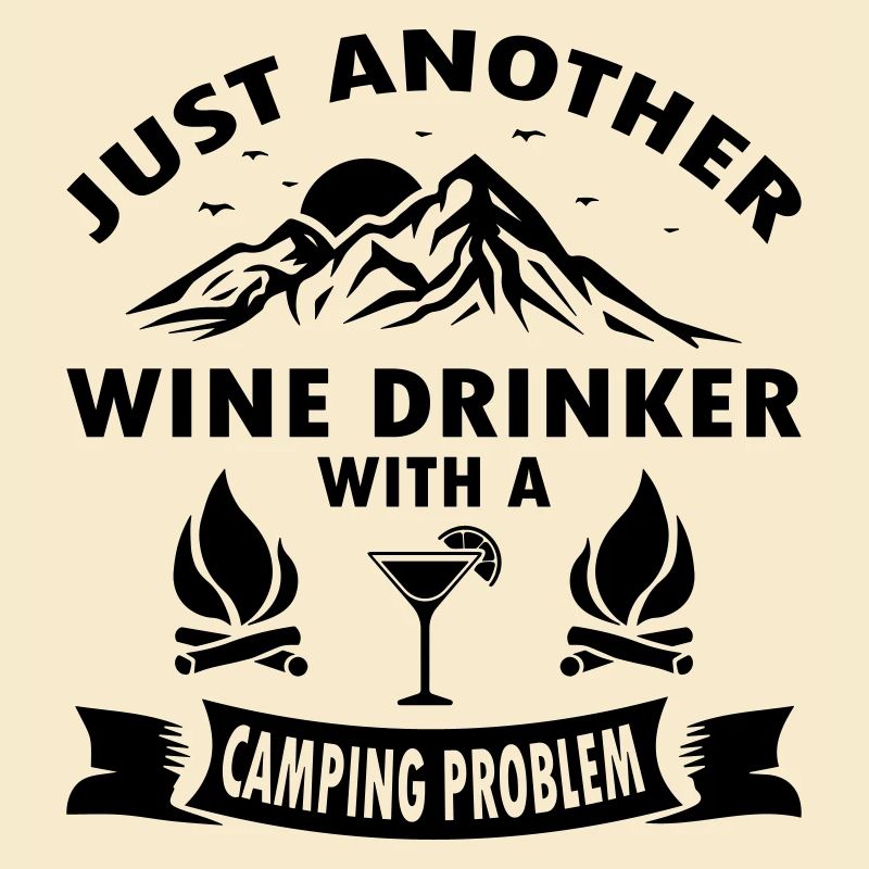 Wine Drinker With A Camping
