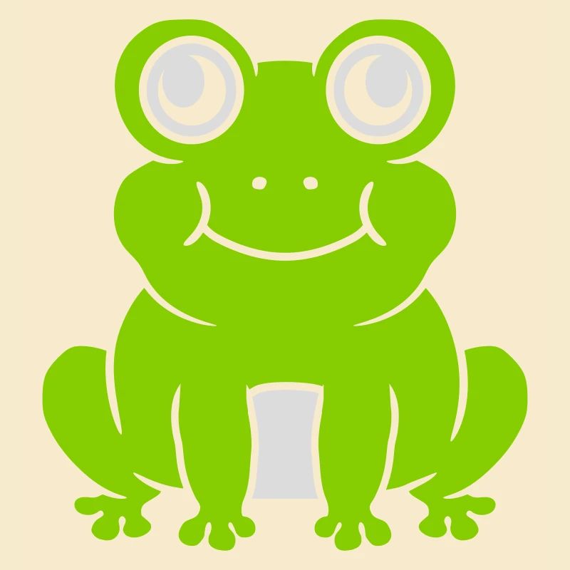 Comic süßer Frosch sitzend