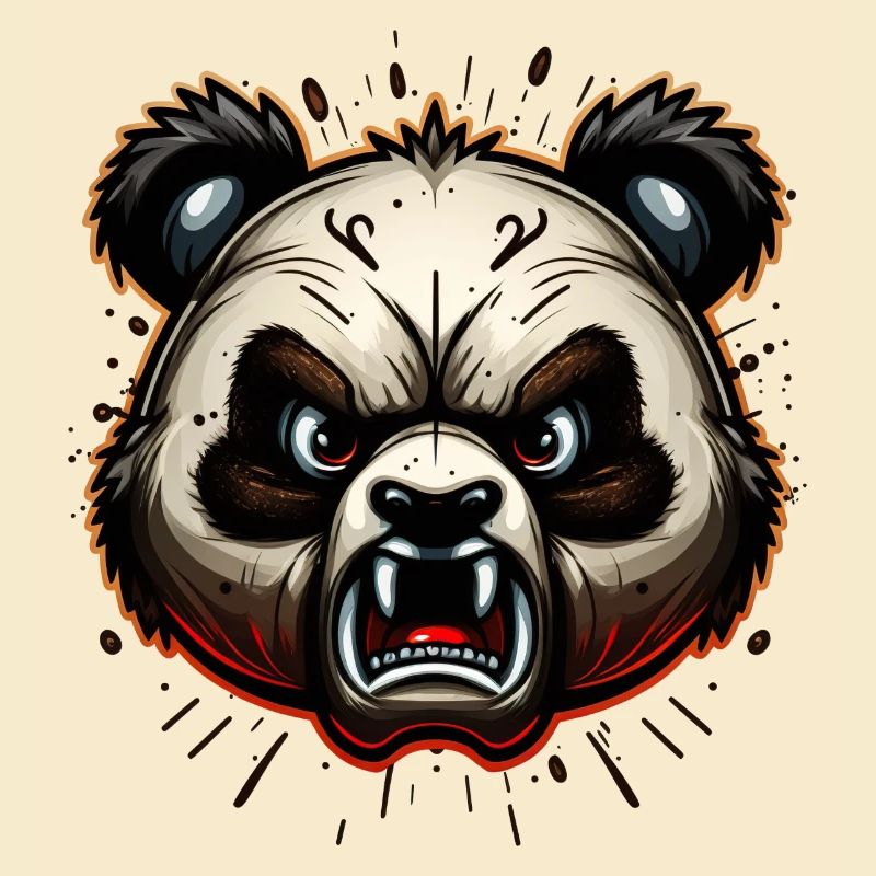 Wütender Panda