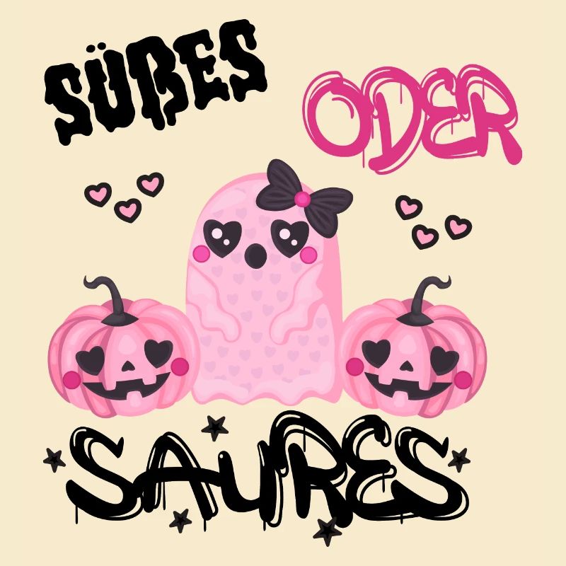 süßes oder saures Halloween Design - süßer Geist