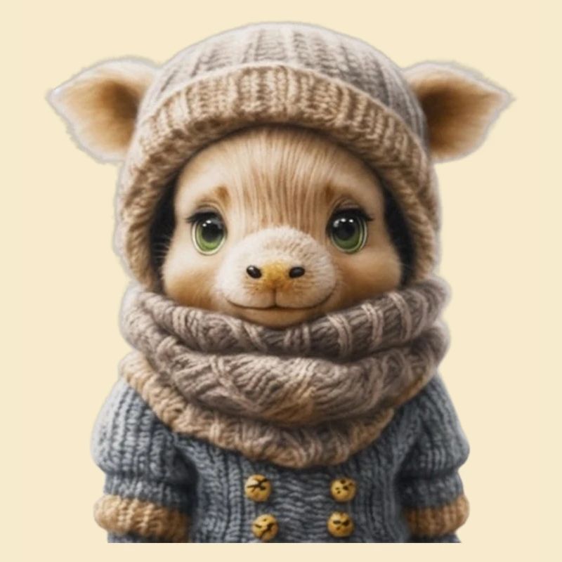 Niedliches Wintertier