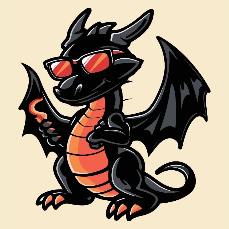 Drache Comic Cool
