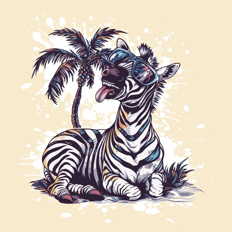 Zebra Island Palm Tree