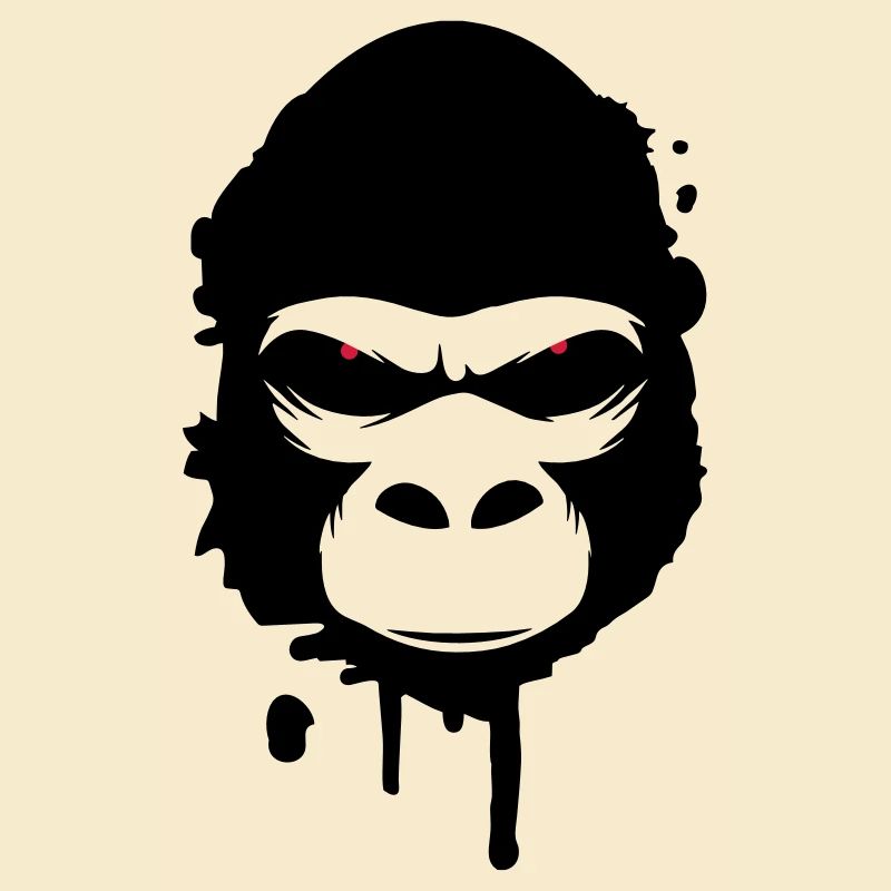 gorilla head Graffiti