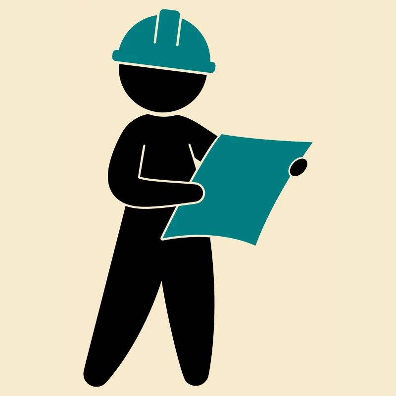 An engineer at a construction site