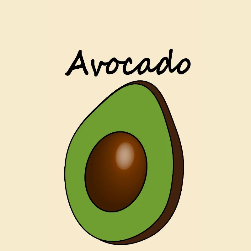 Avocado with a heading