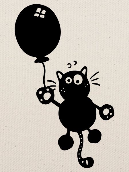 Katze mit Ballon