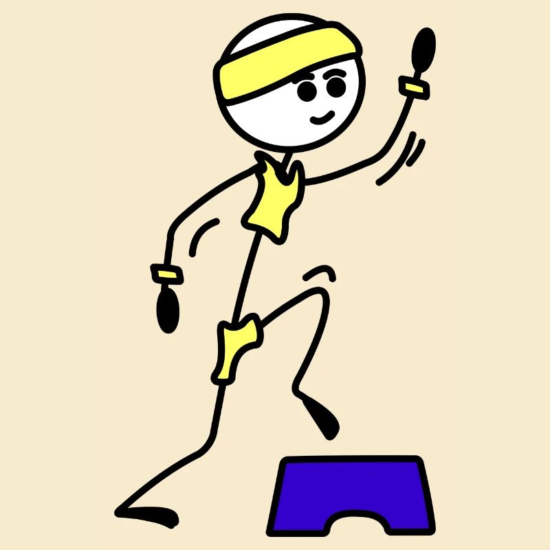 Schritte oder Aerobic Mädchen Trainingsübung