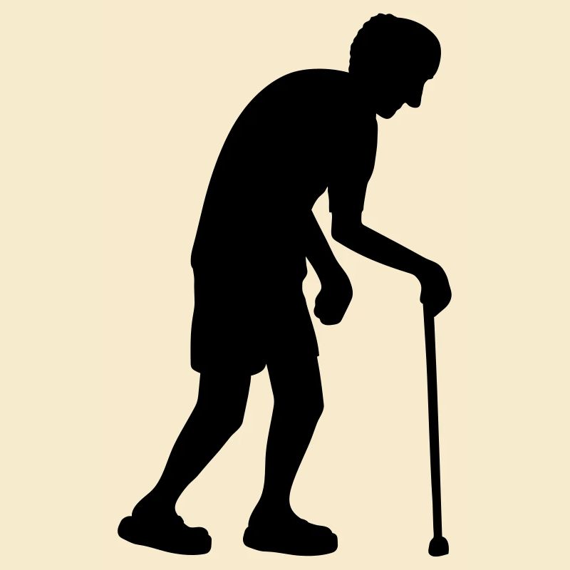 Silhouette von Grossvater