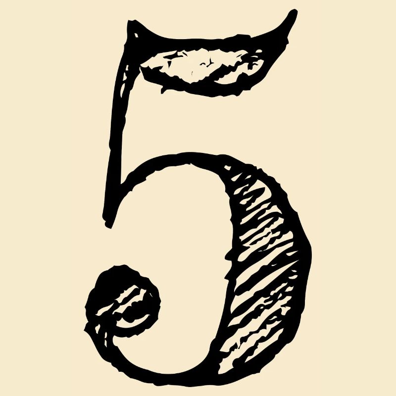 Abbildung 5 eins - Nummer 5 (hand-drawn)