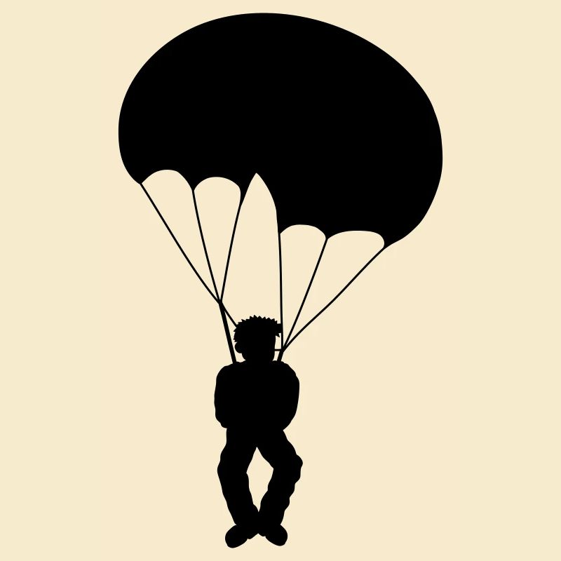 Silhouette Skydiver Design