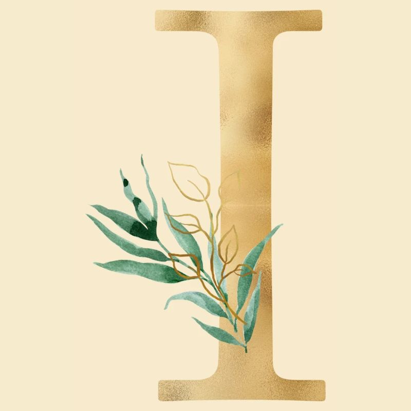 Monogramme I Botanique personnalisable