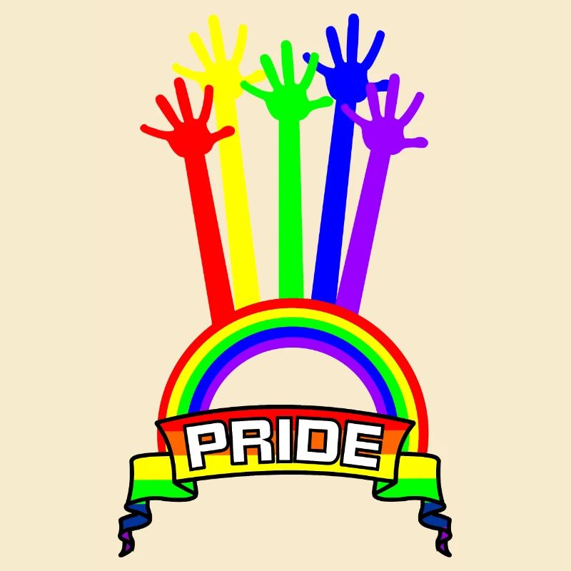 Pride Hände Regenbogen