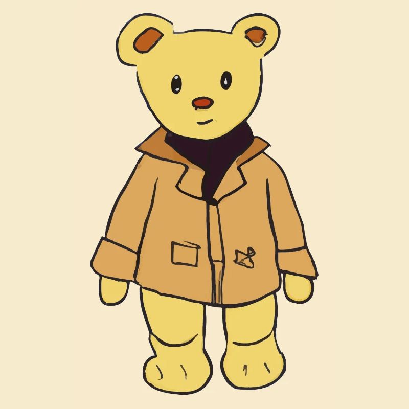 Ours en peluche avec idée cadeau de dessin de costume
