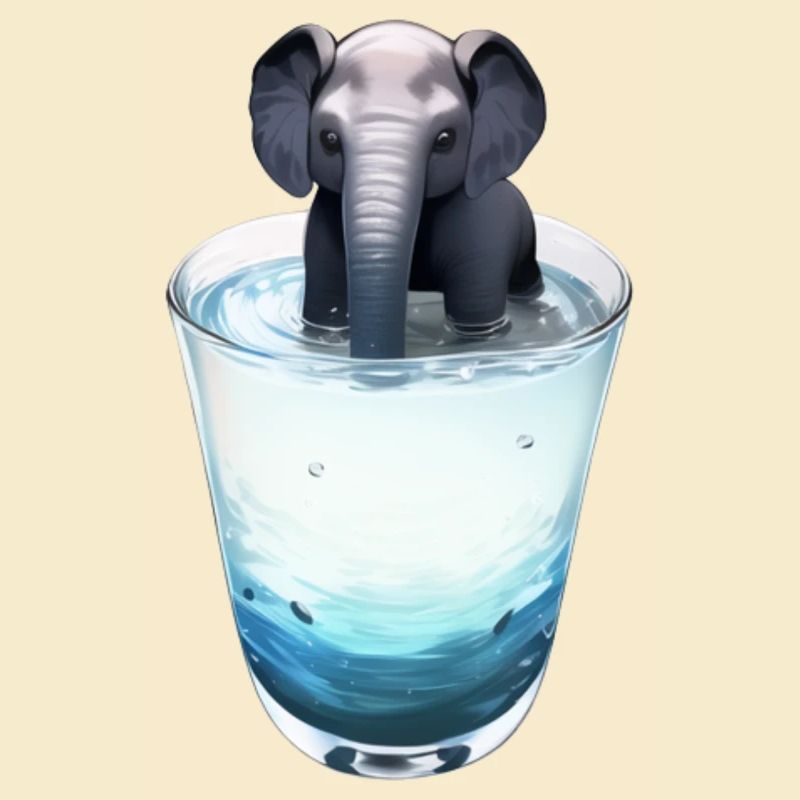 Elephant im glas