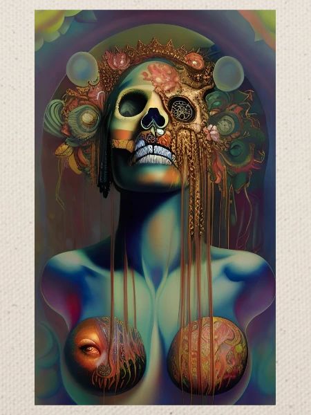 Beautiful fantasy Skull