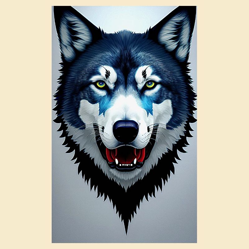 blauer Wolf
