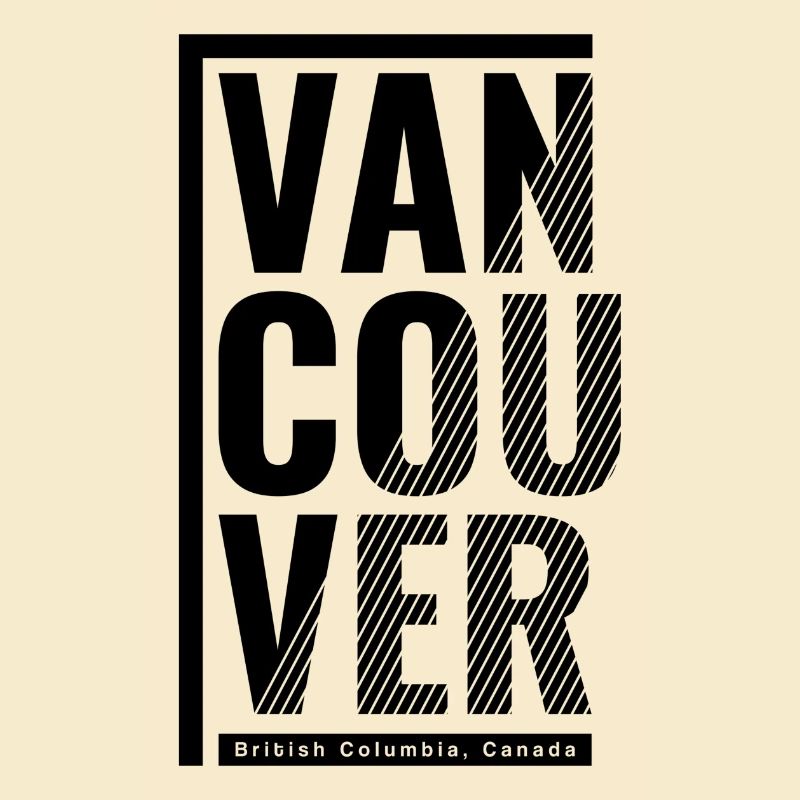 Vancouver Graphic with Stripes and Label