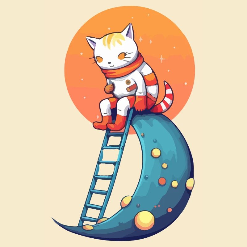 Ikk le chat sur la lune