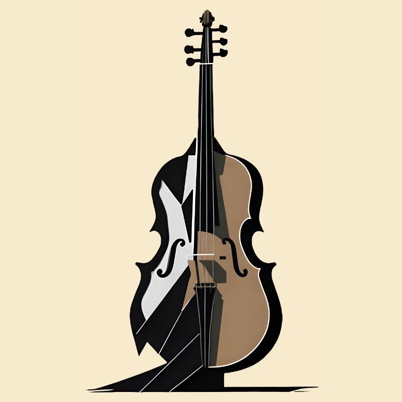Violoncelle abstrait