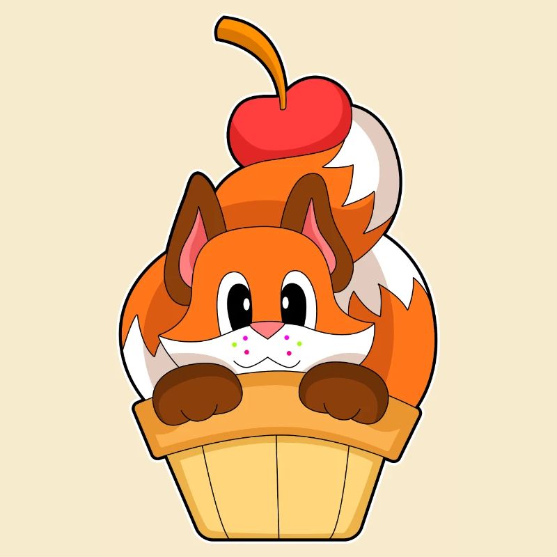 Fuchs Eiswaffel Kirsche