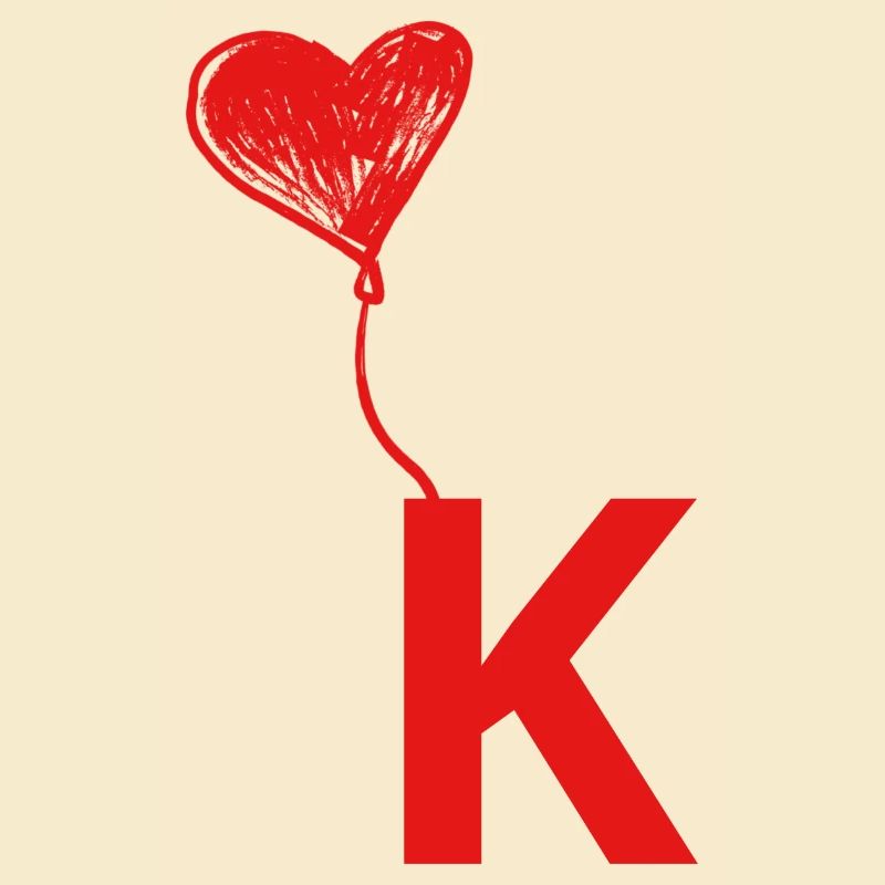 Buchstabe k Herz