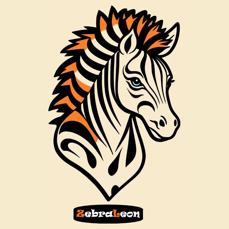 Adaptives ZebraLeon - Illustration mit Text